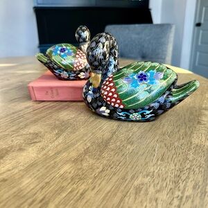 Pair of Vintage Chinese Cloissońe Birds